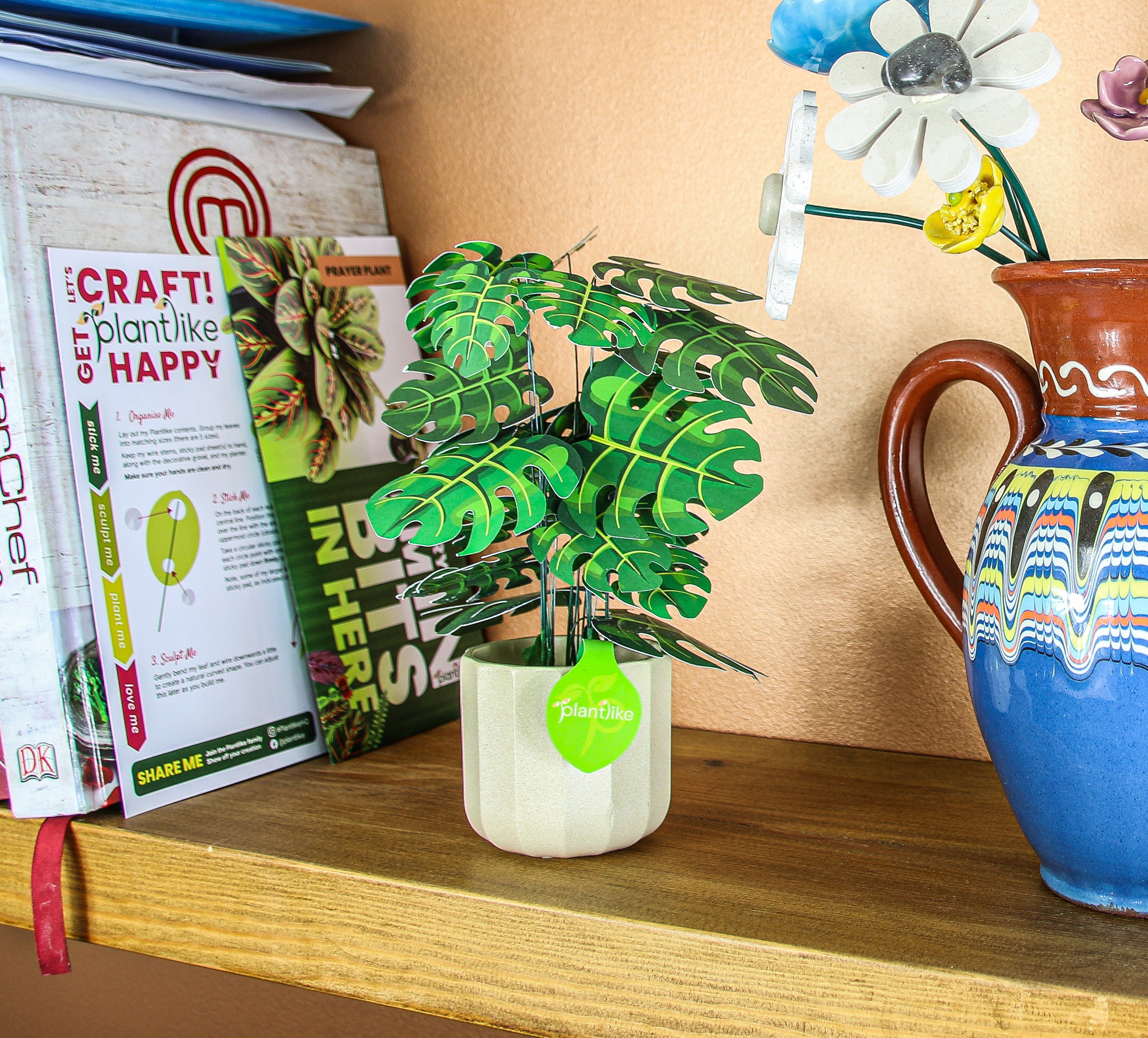 Monstera cheese plant paper craft as desk decor - unique birthday gift UK - shop Plantlike online tracked shipping