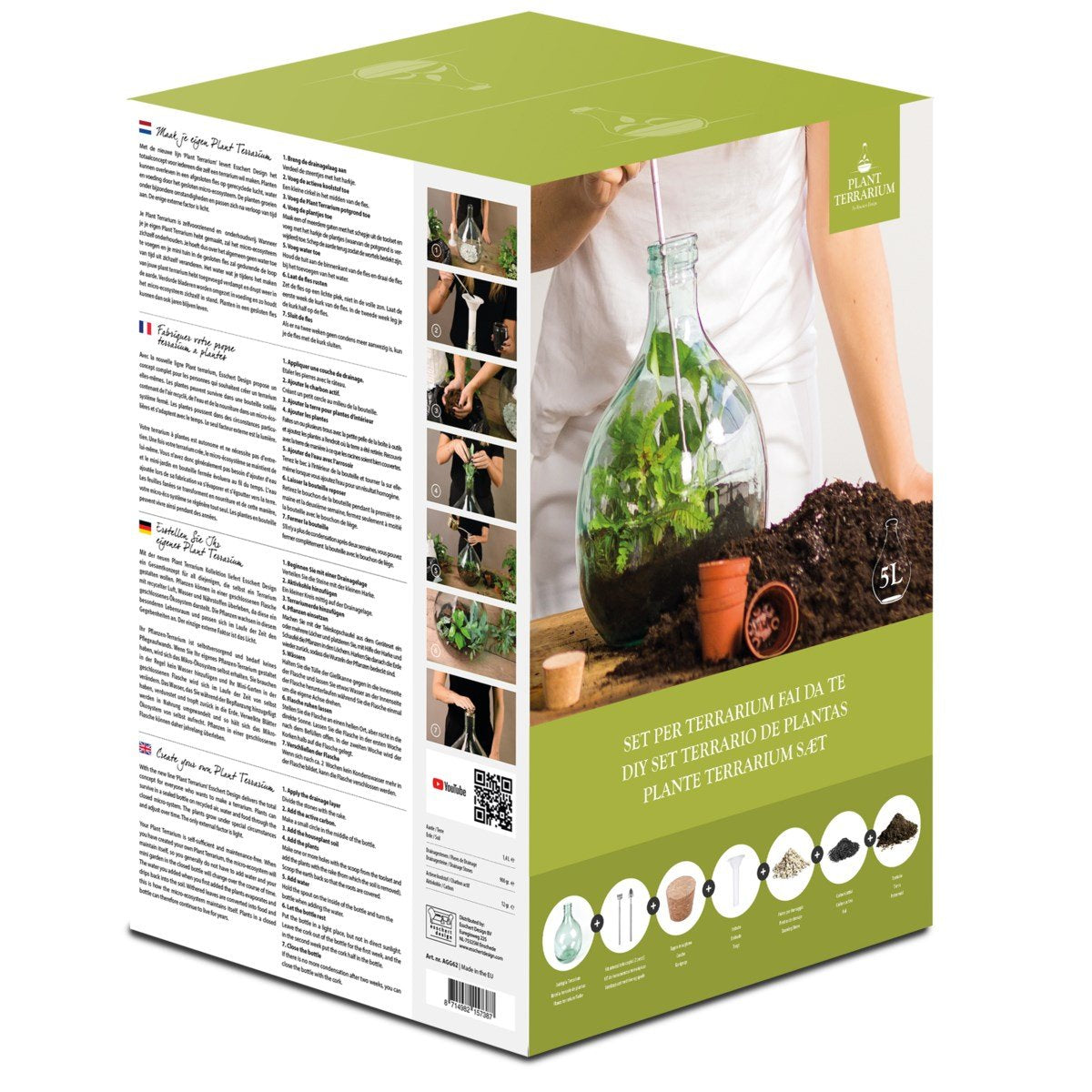 5 litlre closed terrarium kit, indoor