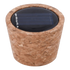 Solar powered cork light for closed terrariums