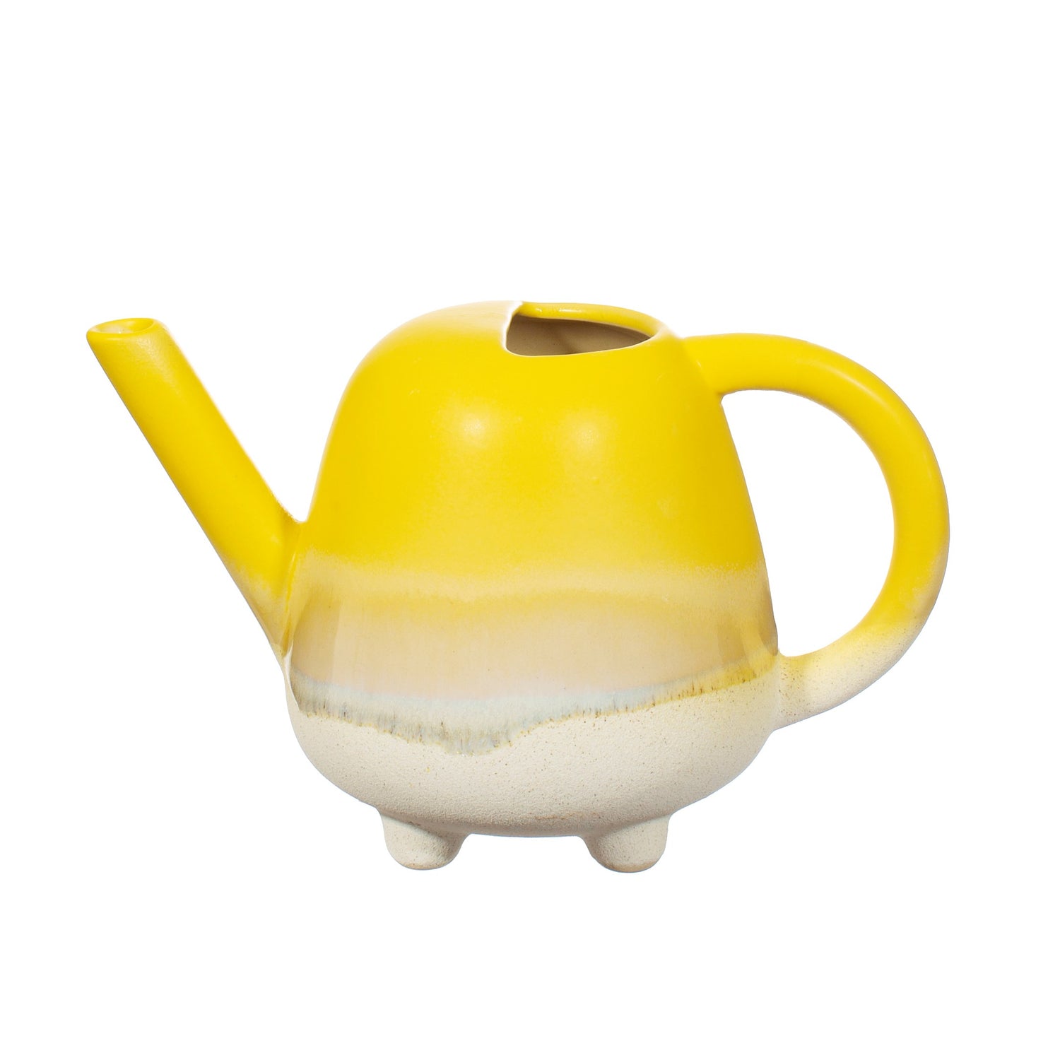 Yellow watering can for the home, home accessories for plants