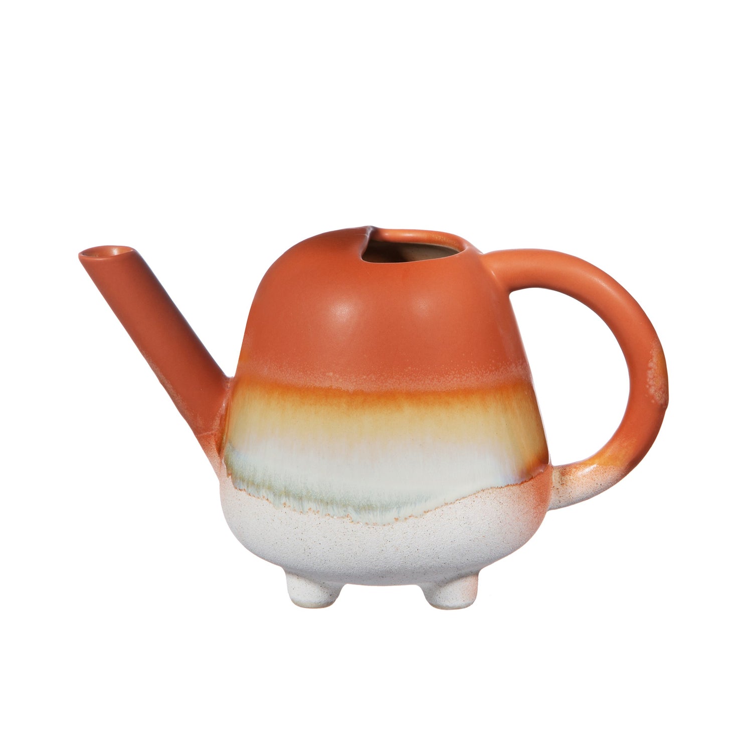 Terracotta indoor stoneware watering can for house plants