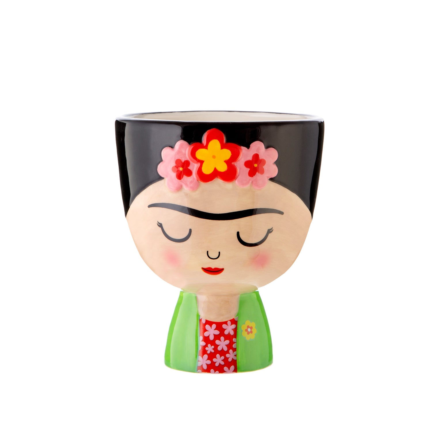 Frida Kahlo Inspired Planters with Living Succulent Plants