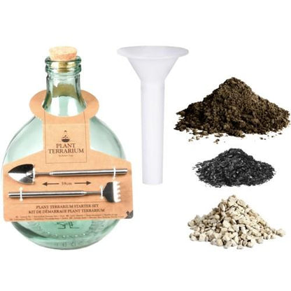 Closed terrarium bottle
