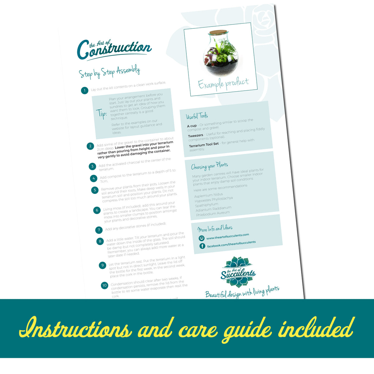 Instructions for refreshing a closed terrarium